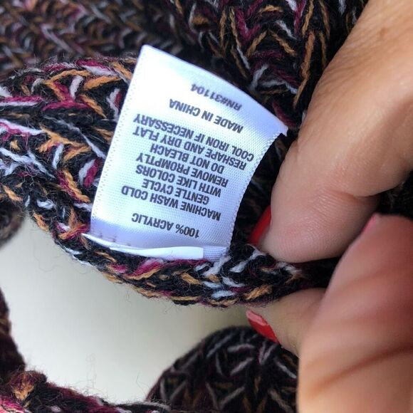 New Directions Womens Multicolor Acrylic Pullover Cowl Knit Sweater Large (L) NW - Picture 9 of 9